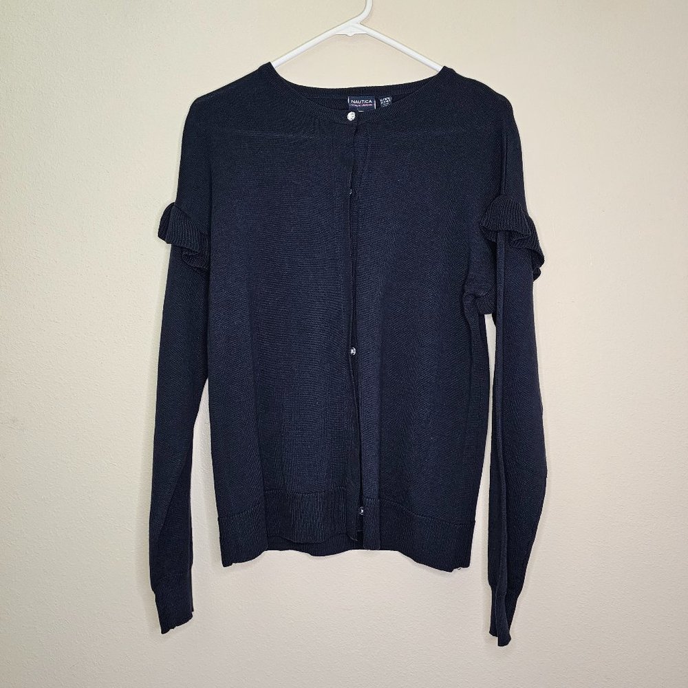 NWT Nautica Girls Navy/School Uniform Sweater Size X-Large